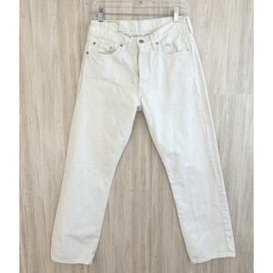 Levis 501 Jeans 32x30 Measures (32x29) Y2K 2006 White Rugged Button Fly VTG